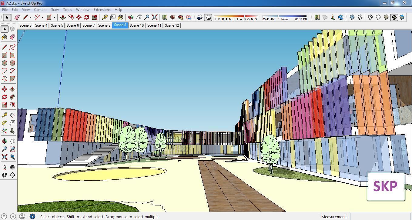Sketchup Kindergarten A2 3D model_2