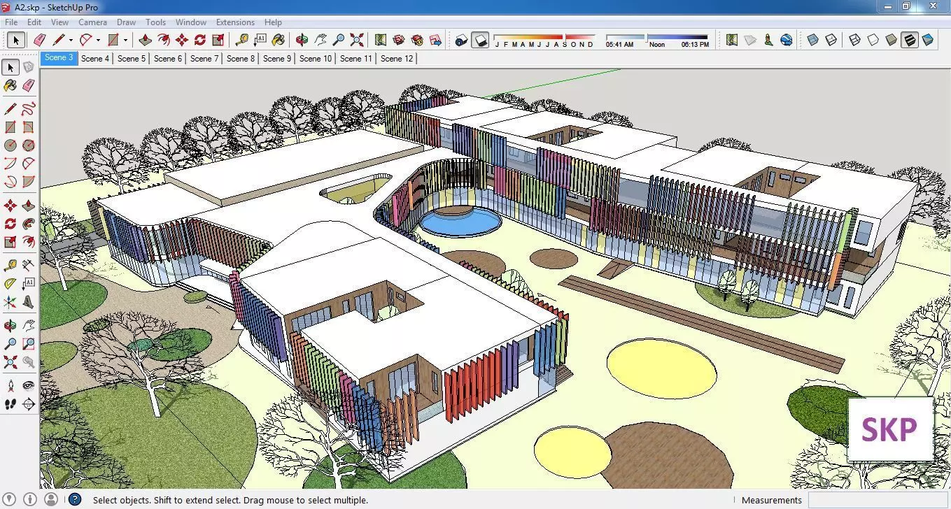 Sketchup Kindergarten A2 3D model_0
