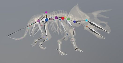 Animated Triceratops 3D model_2