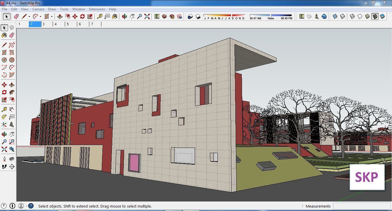 Sketchup Kindergarten A4 3D model_2