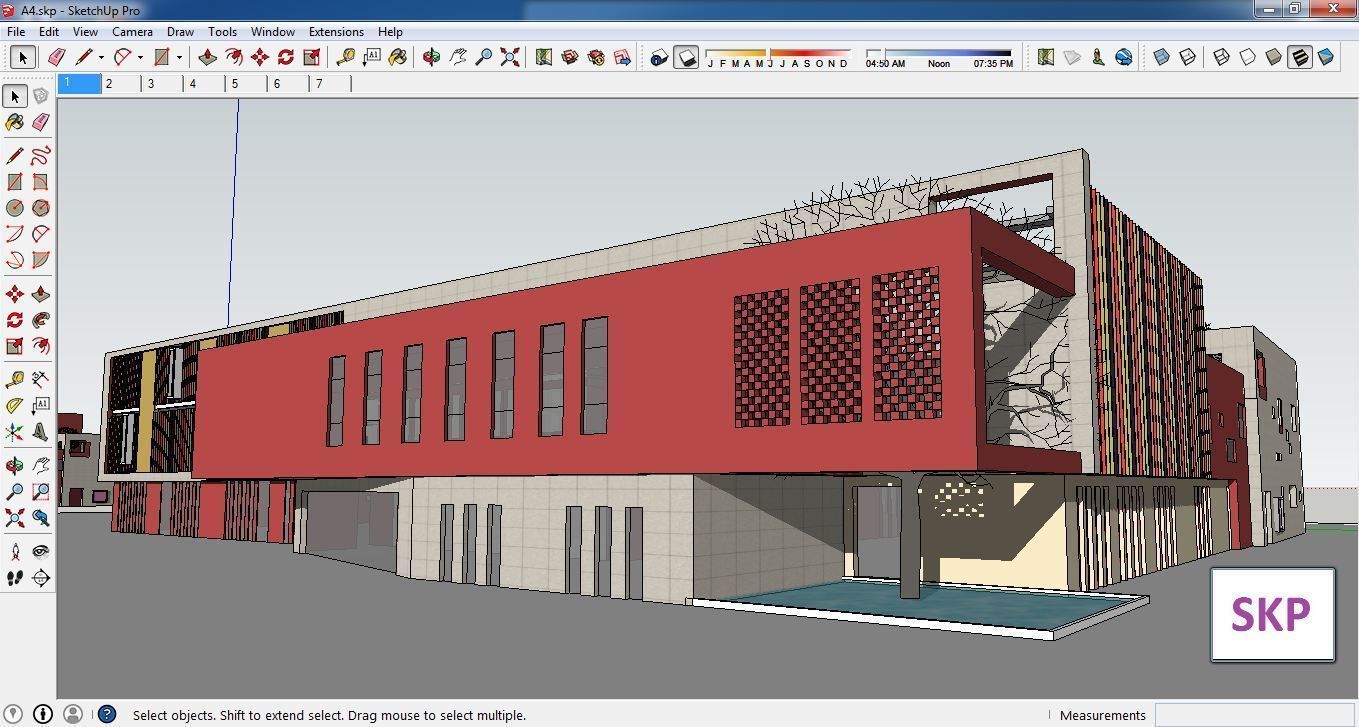Sketchup Kindergarten A4 3D model_1