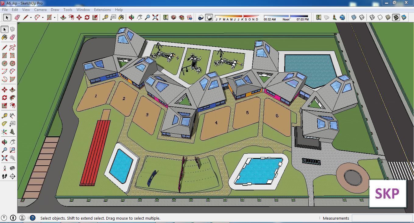 Sketchup Kindergarten A6 3D model_1