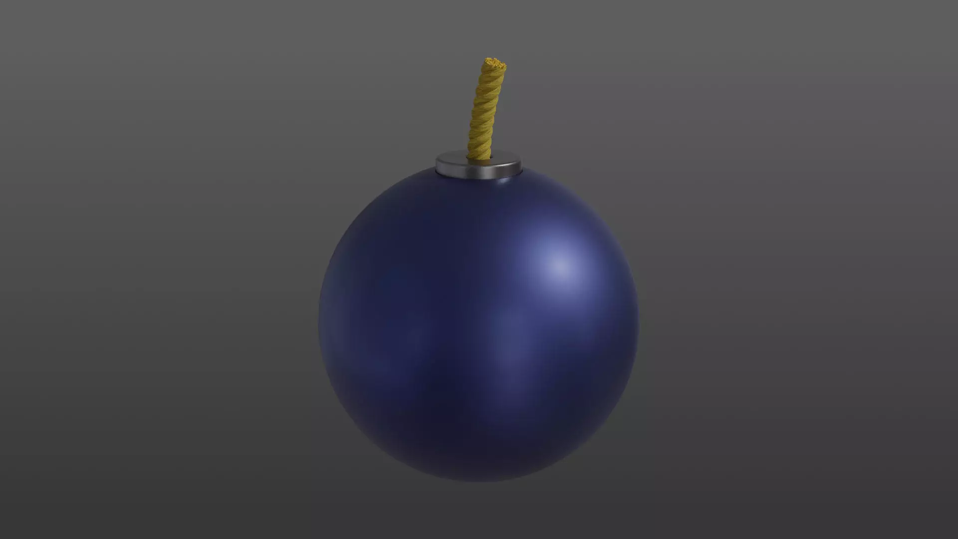 Stylized cartoon bomb Low-poly 3D model_0