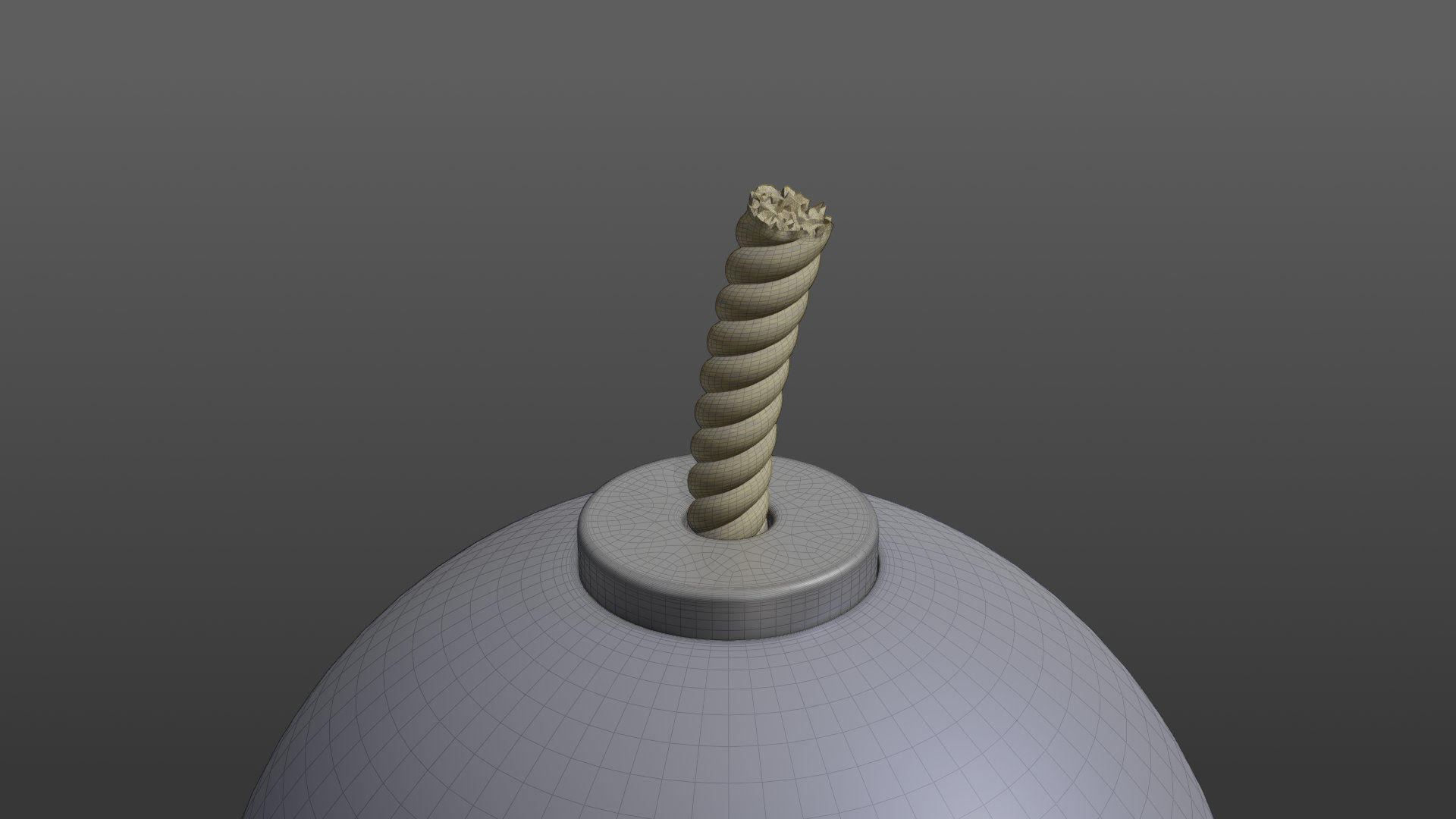 Stylized cartoon bomb Low-poly 3D model_3