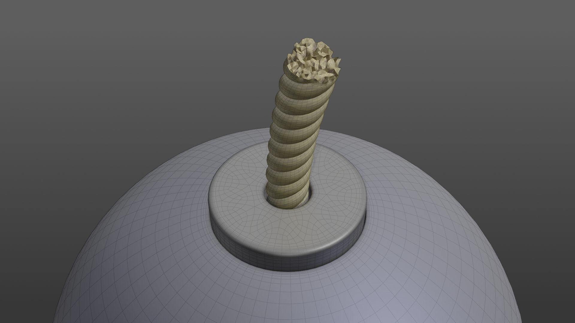 Stylized cartoon bomb Low-poly 3D model_5