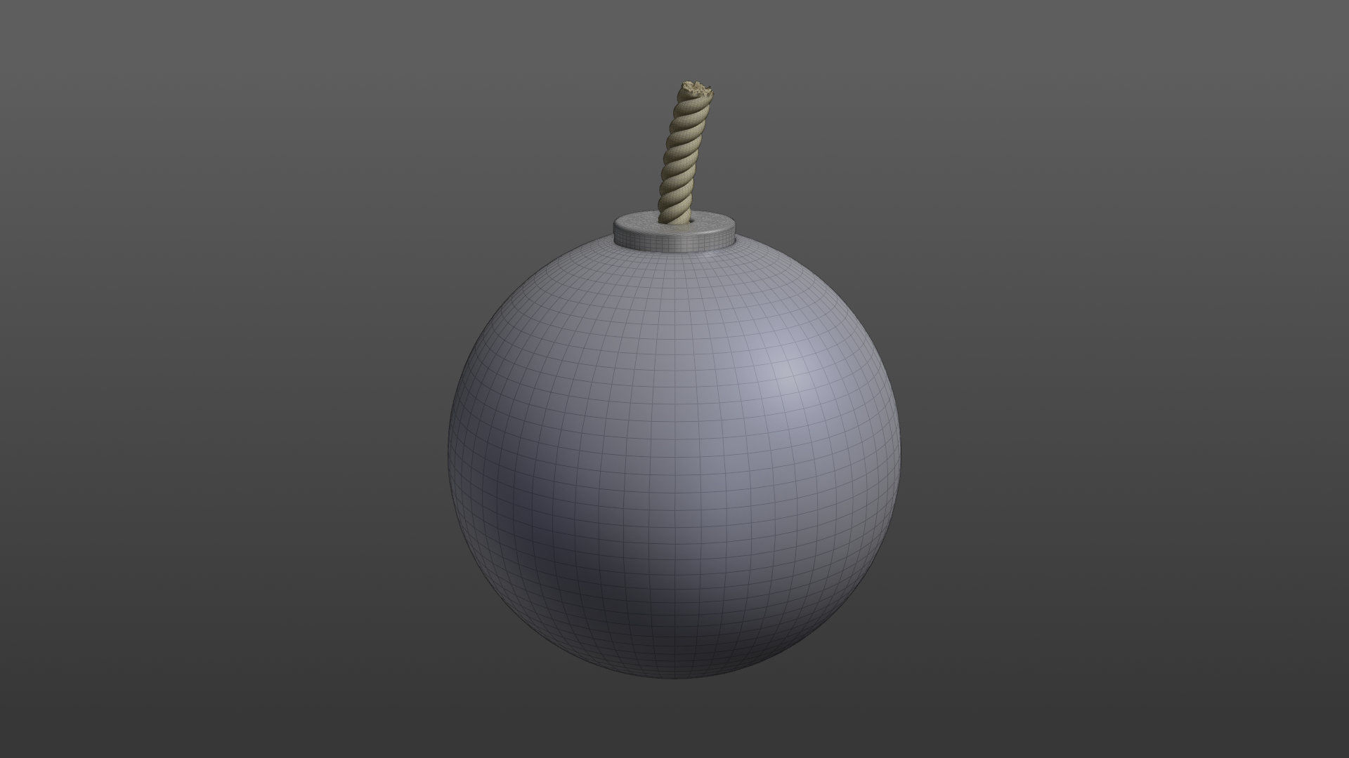 Stylized cartoon bomb Low-poly 3D model_1