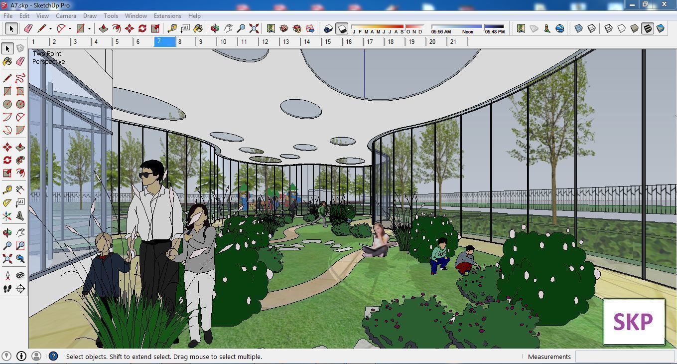 Sketchup Kindergarten A7 3D model_2