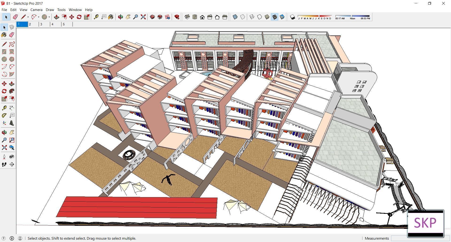 Sketchup Kindergarten B1 3D model_1