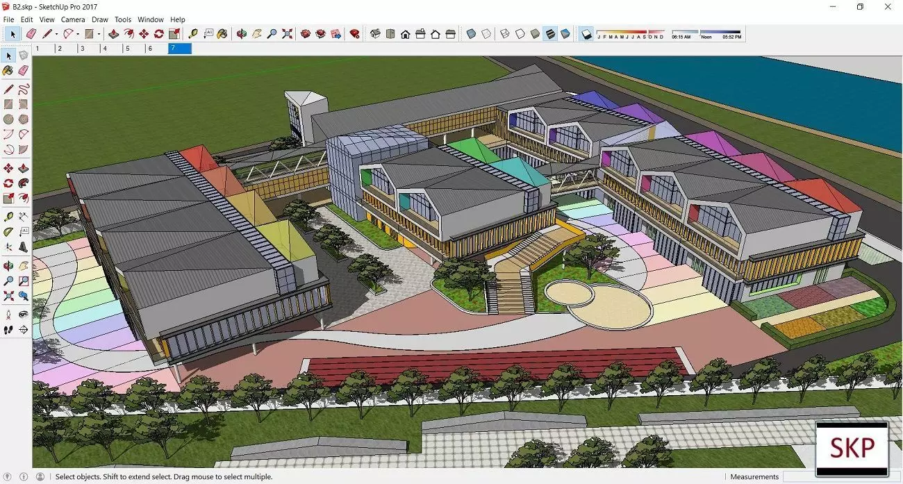 Sketchup Kindergarten B2 3D model_0