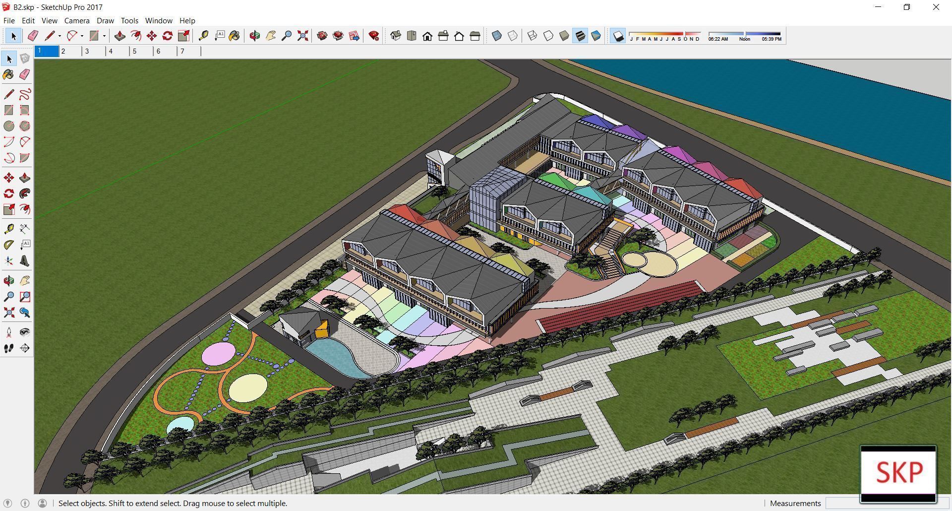 Sketchup Kindergarten B2 3D model_1