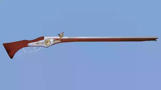 16th Century Wheellock Rifle 3D model