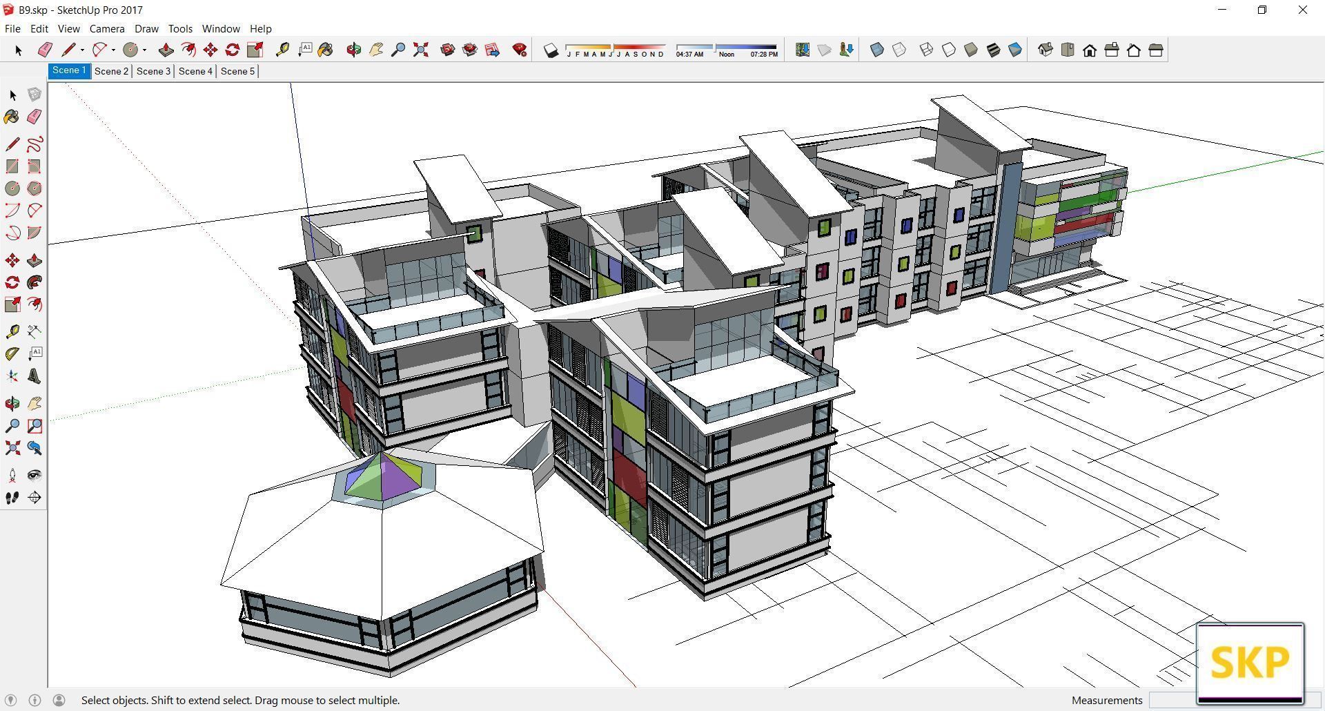 Sketchup Kindergarten B9 3D model_1