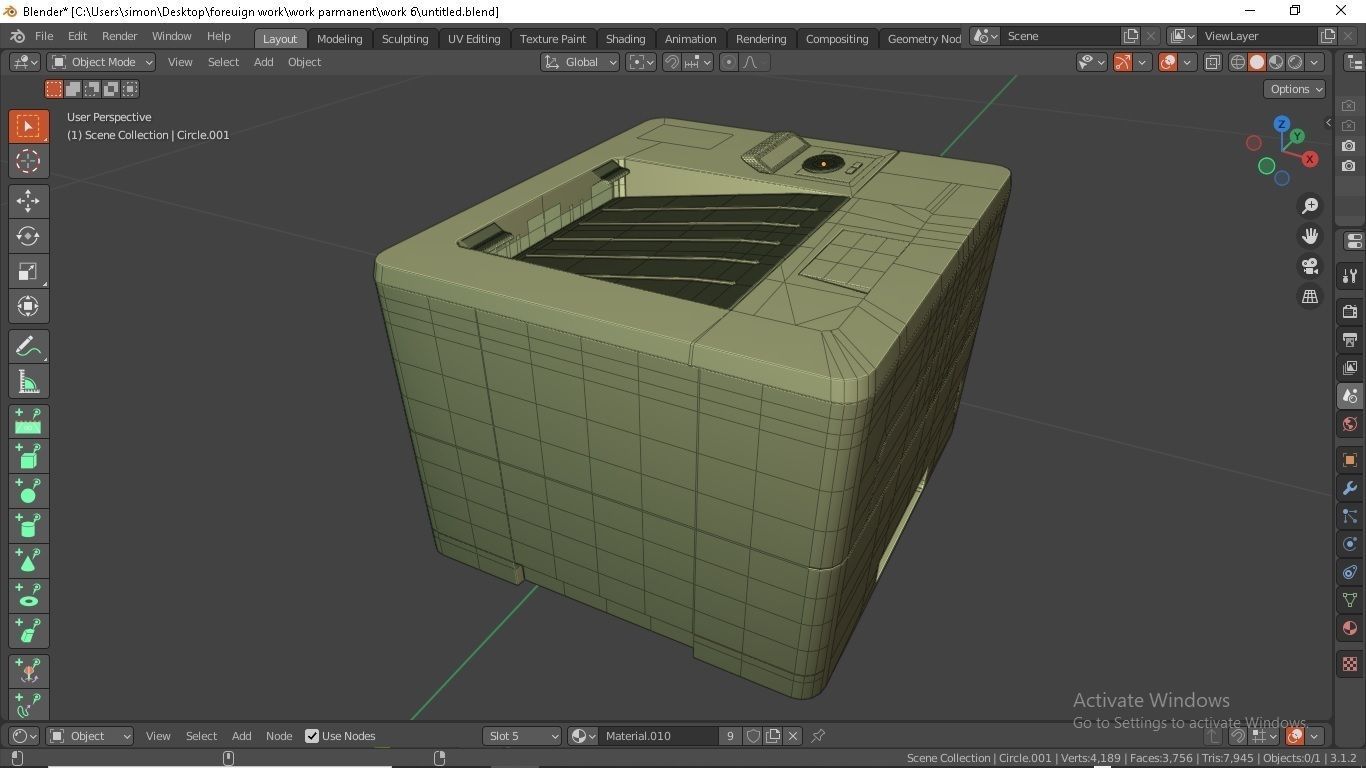 Photocopy machine  Low-poly 3D model_2