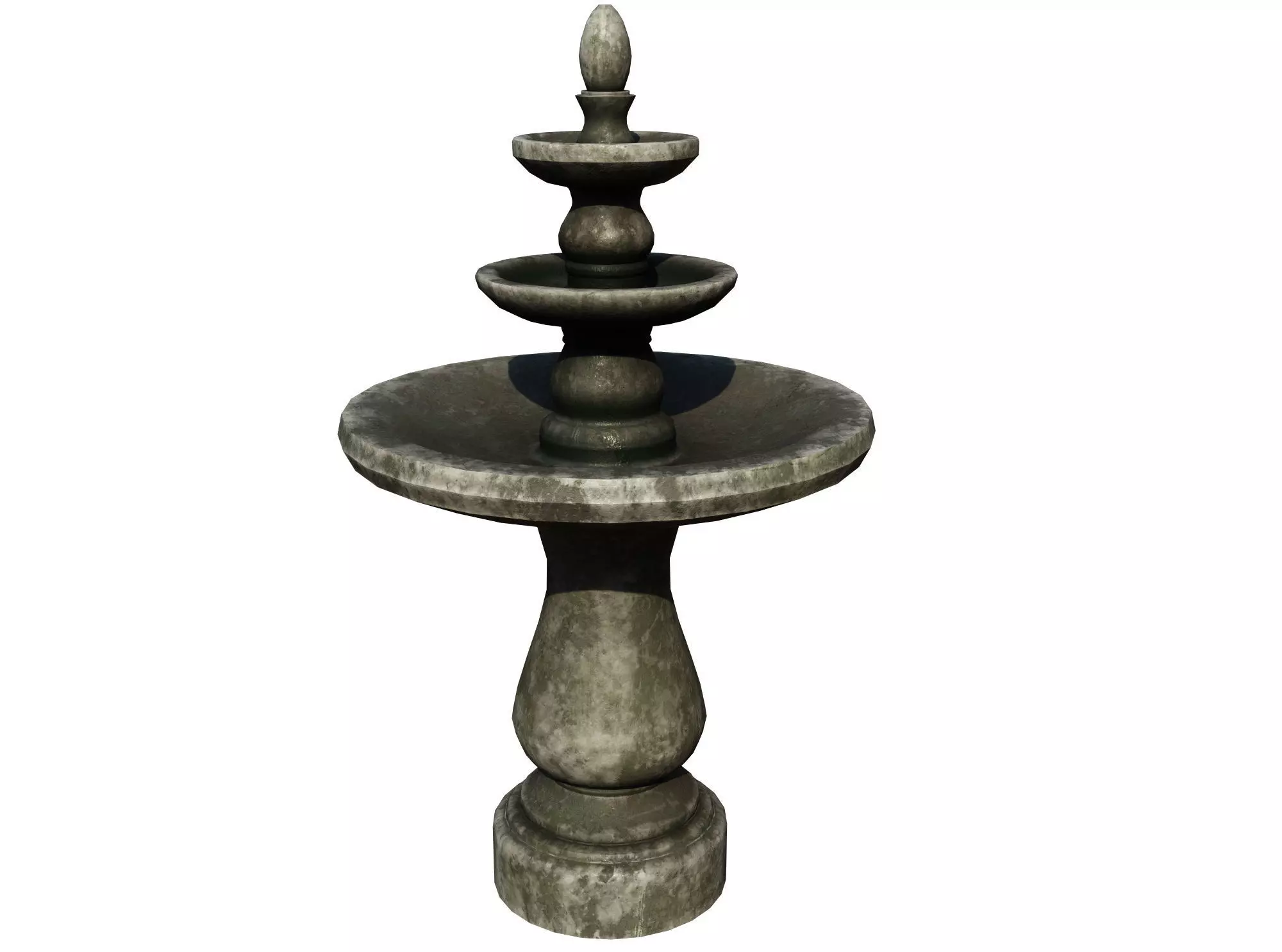 Medieval Fountain Low-poly 3D model_0
