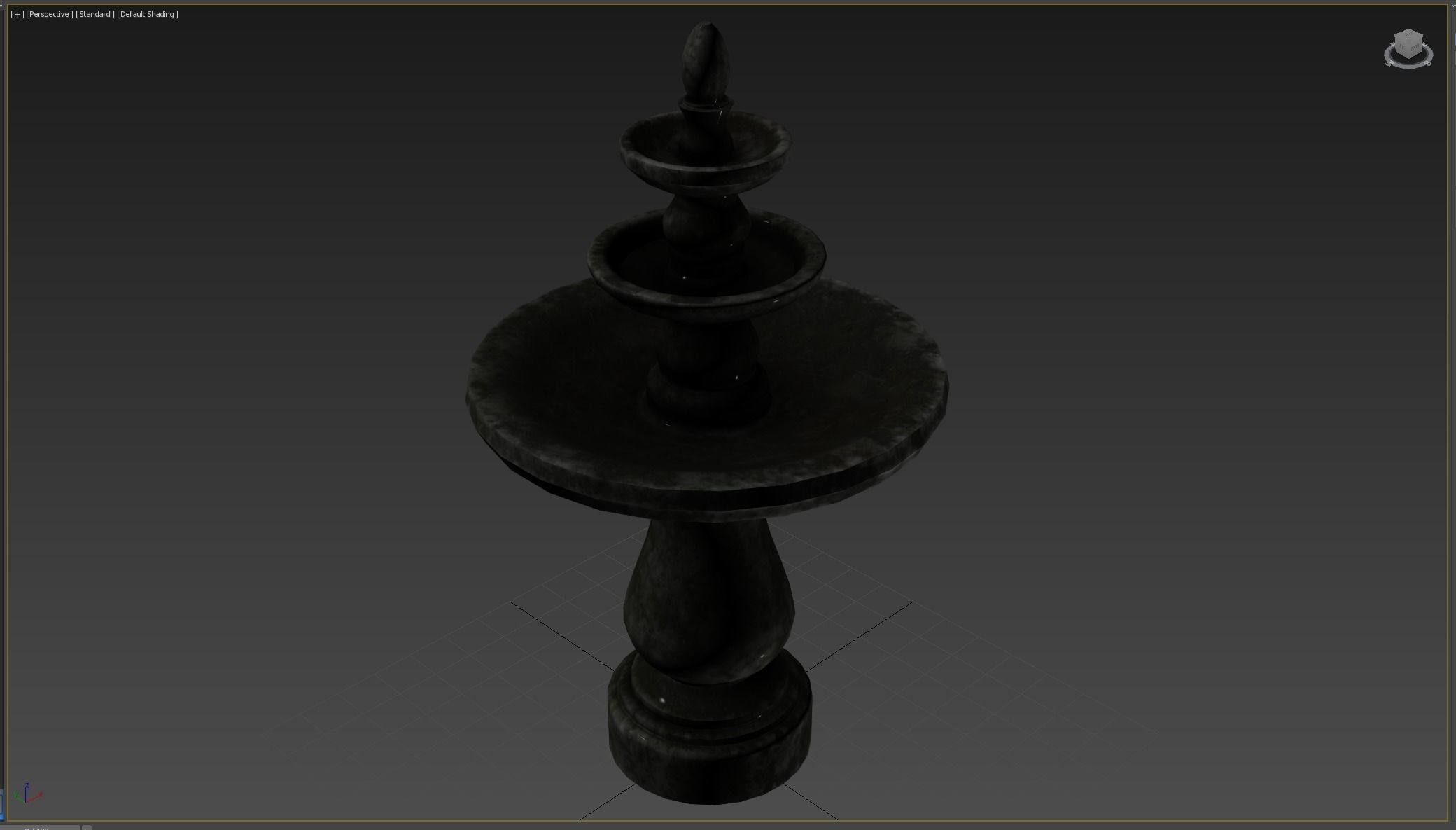 Medieval Fountain Low-poly 3D model_9