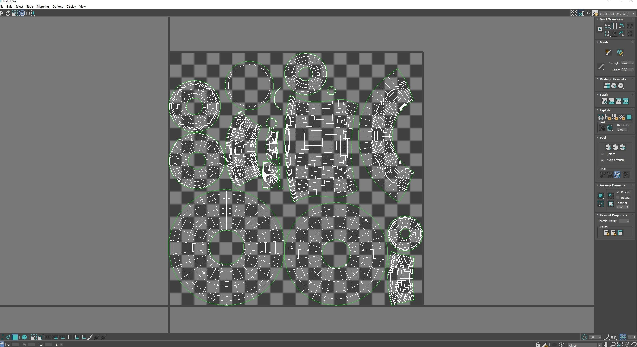 Medieval Fountain Low-poly 3D model_5