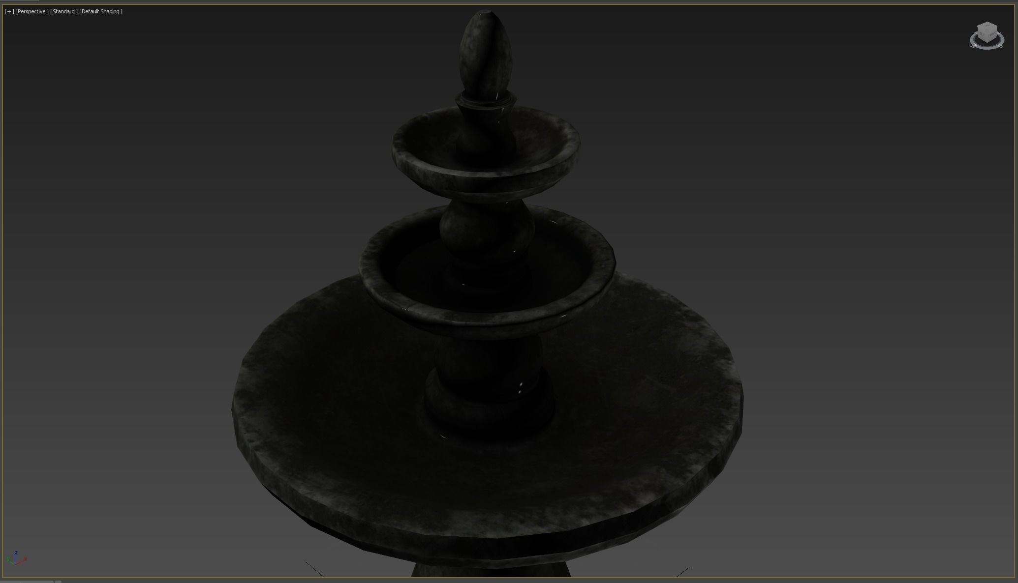 Medieval Fountain Low-poly 3D model_11