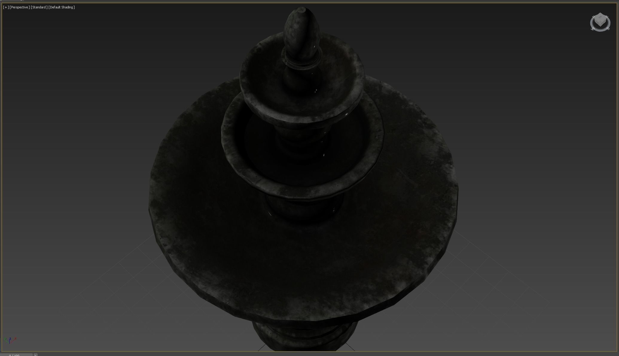 Medieval Fountain Low-poly 3D model_10