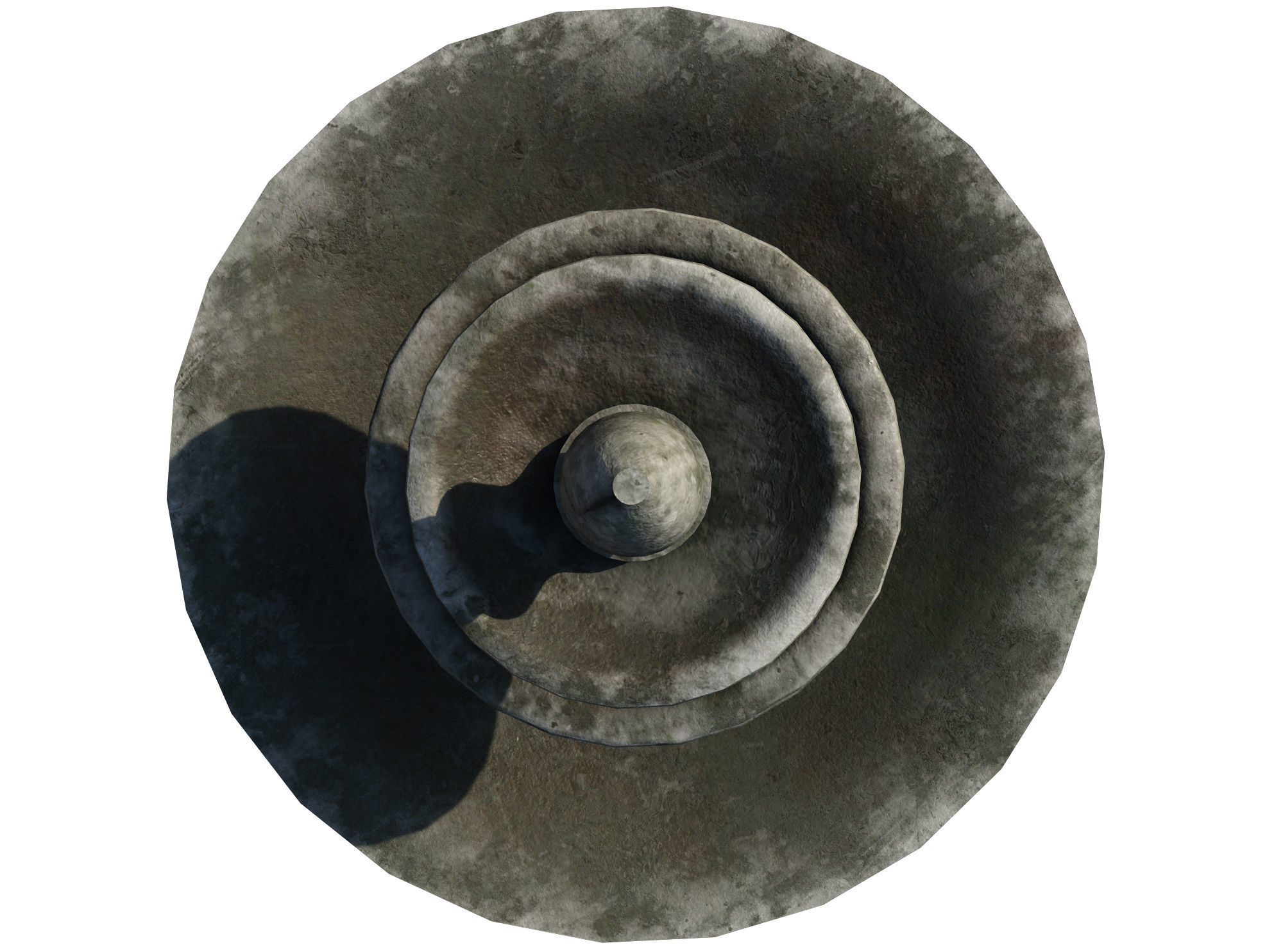 Medieval Fountain Low-poly 3D model_3