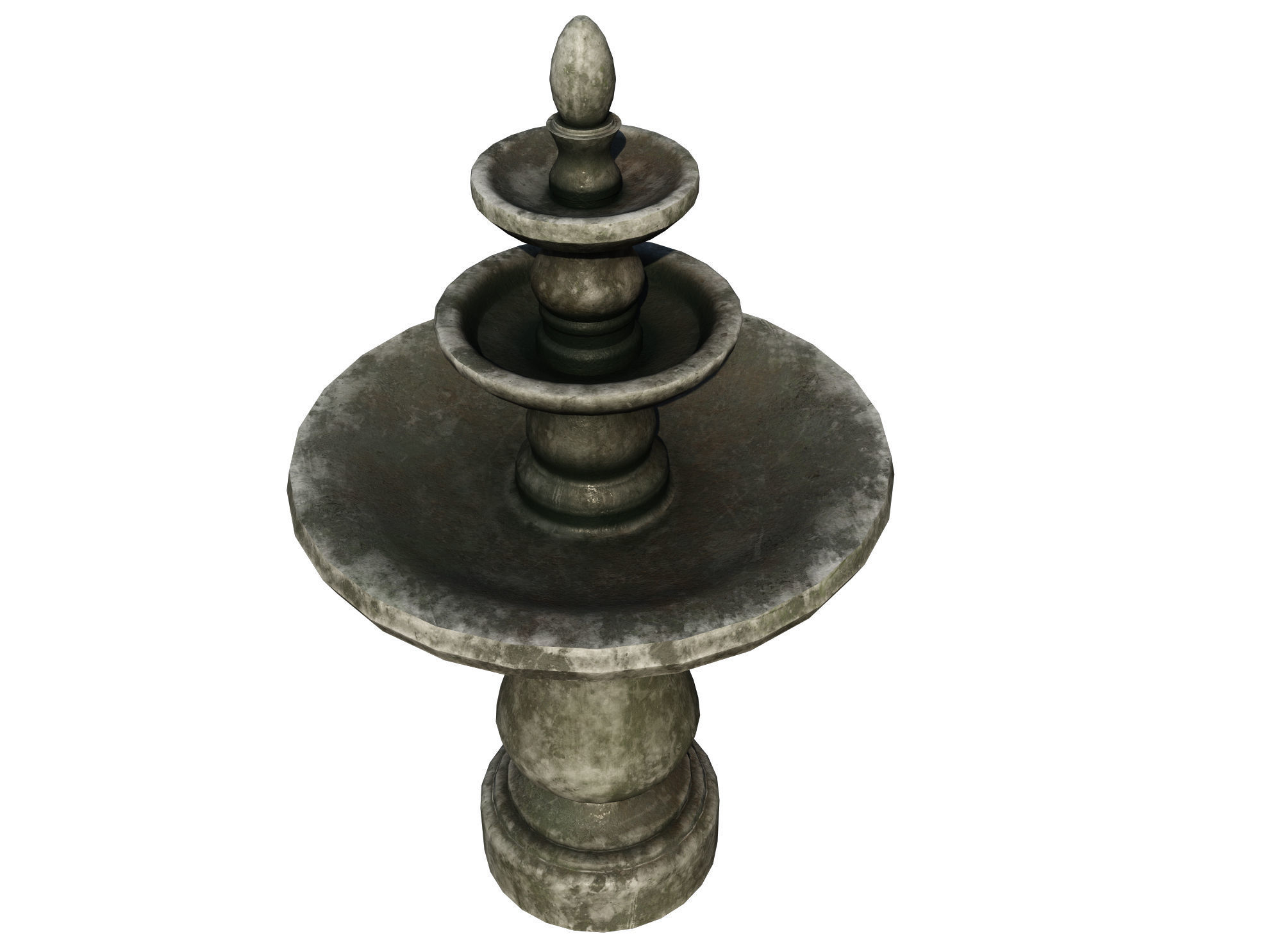 Medieval Fountain Low-poly 3D model_1
