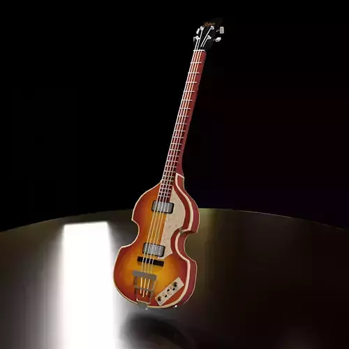 Paul Bass Hofner Lowpoly Low-poly 3D model