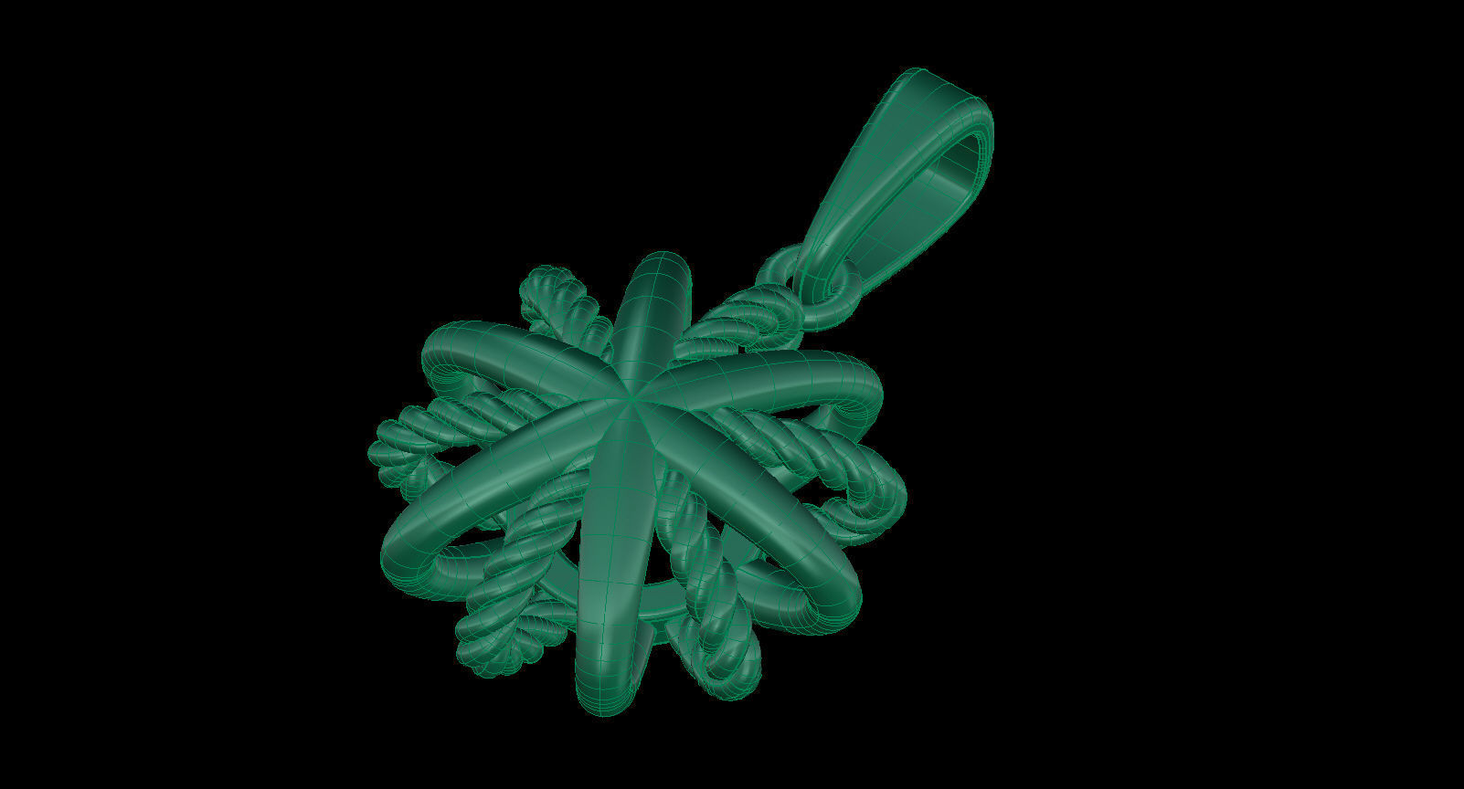 Starburst Earring and Pendant 3D Model Collection_10