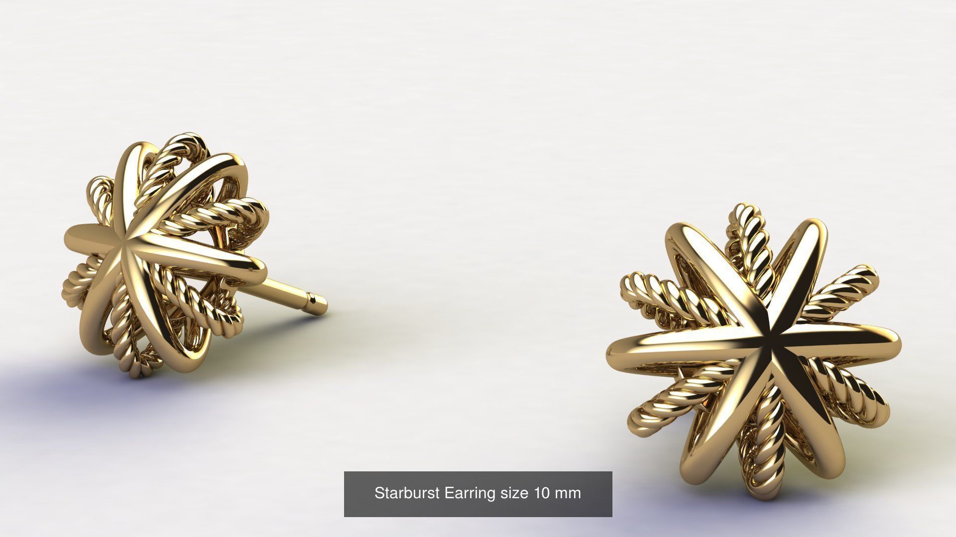 Starburst Earring and Pendant 3D Model Collection_1
