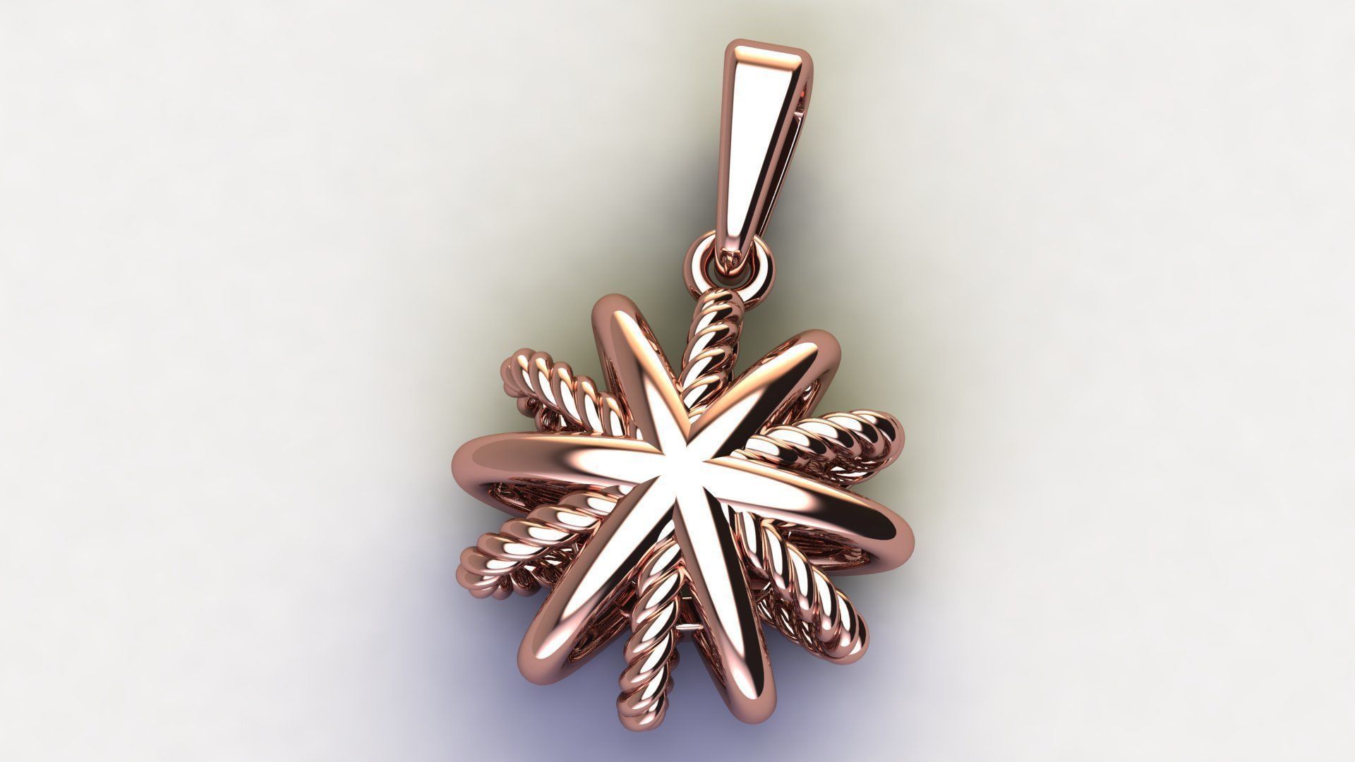 Starburst Earring and Pendant 3D Model Collection_8