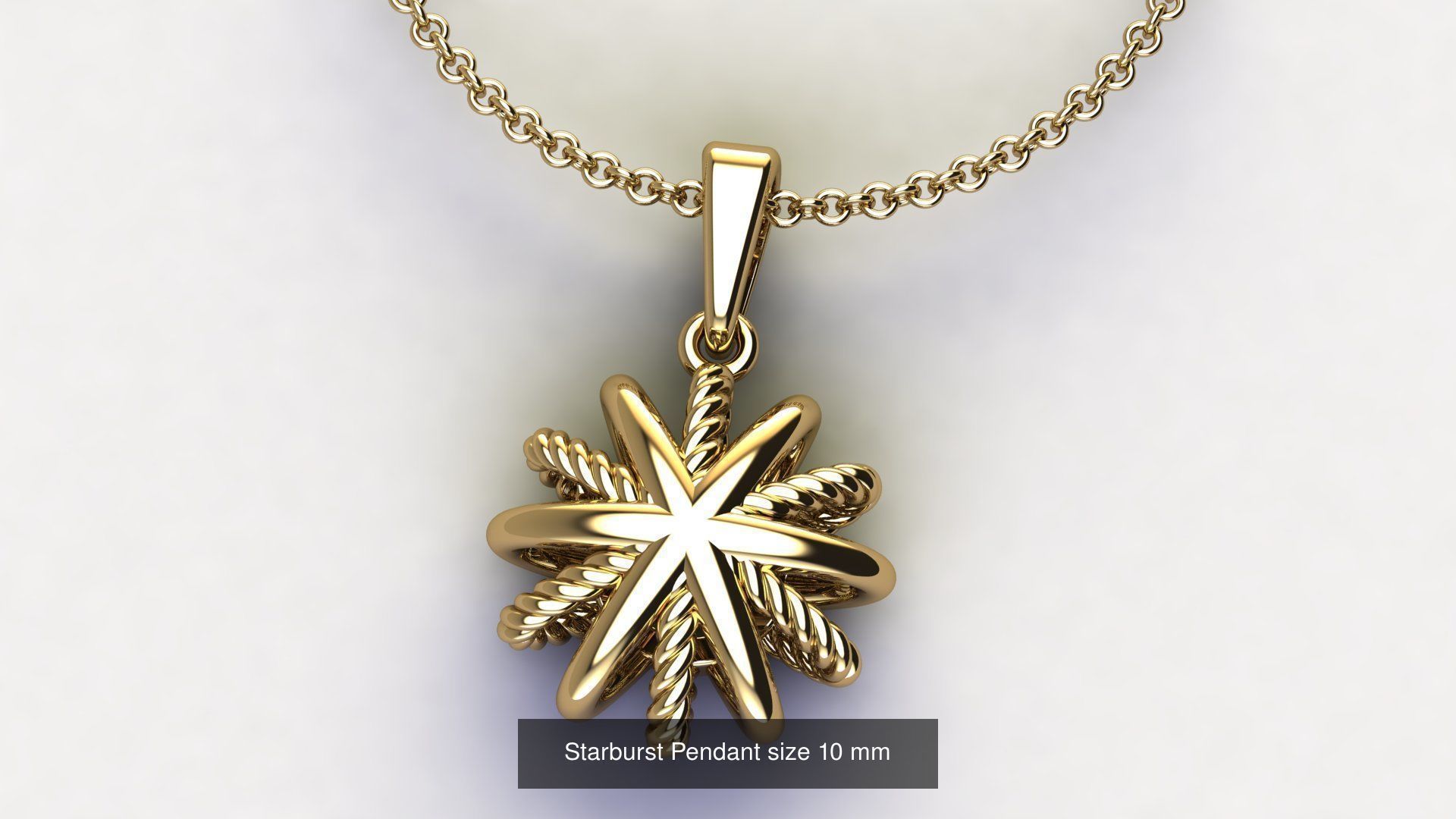 Starburst Earring and Pendant 3D Model Collection_2