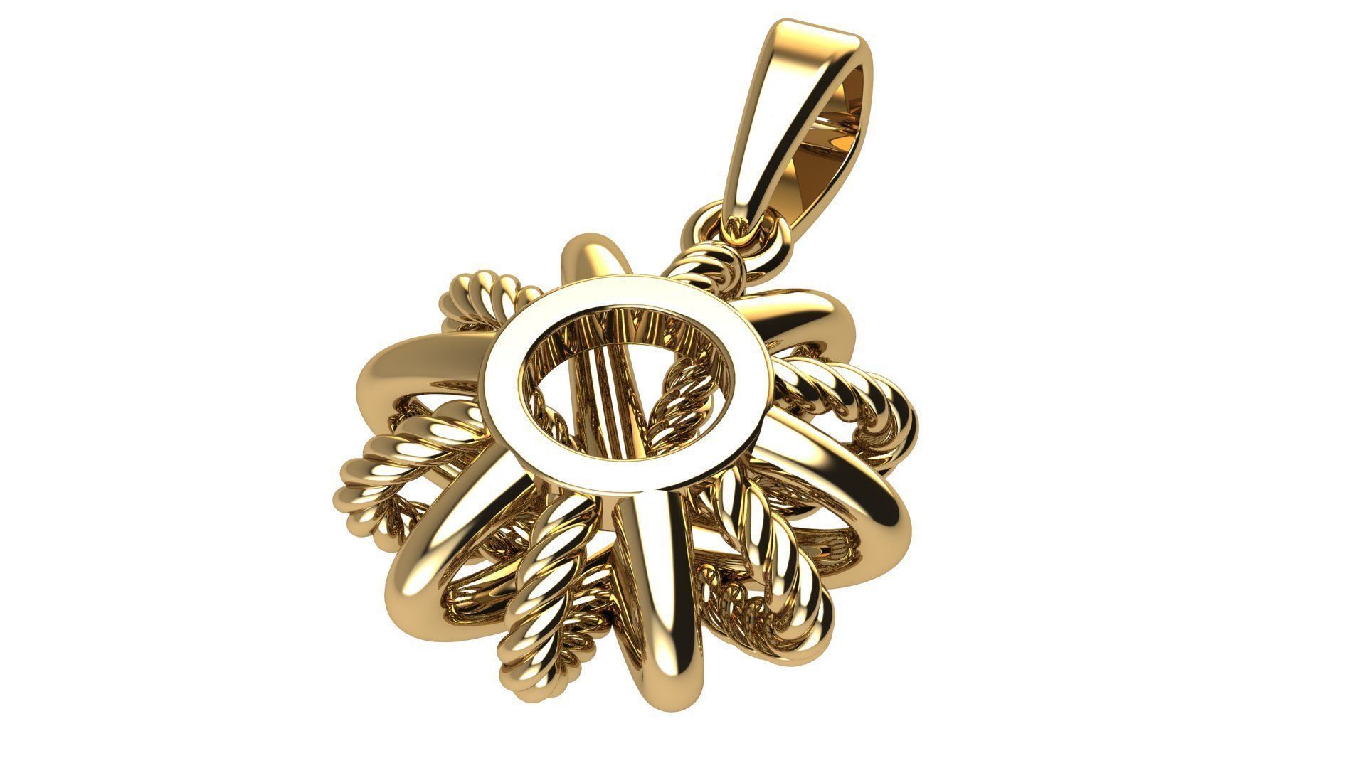 Starburst Earring and Pendant 3D Model Collection_13