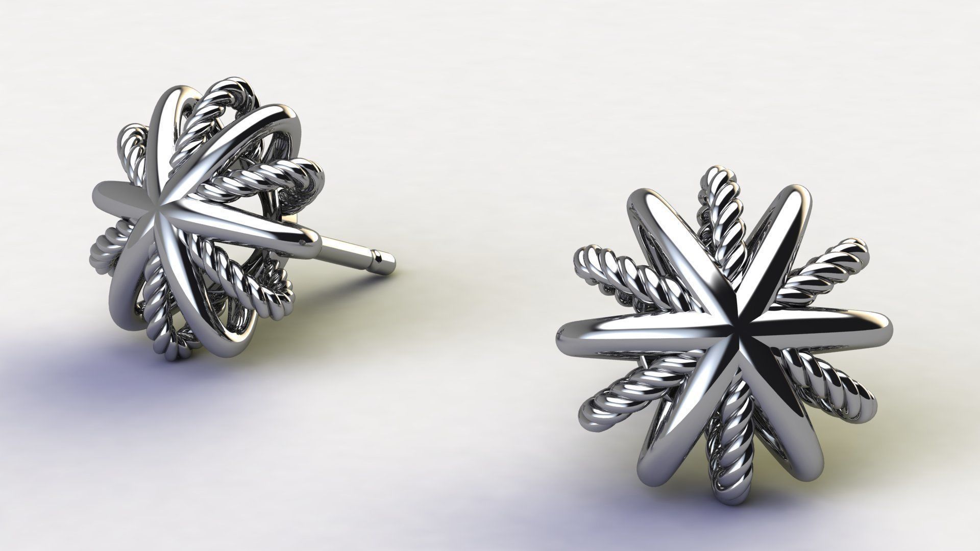 Starburst Earring and Pendant 3D Model Collection_22
