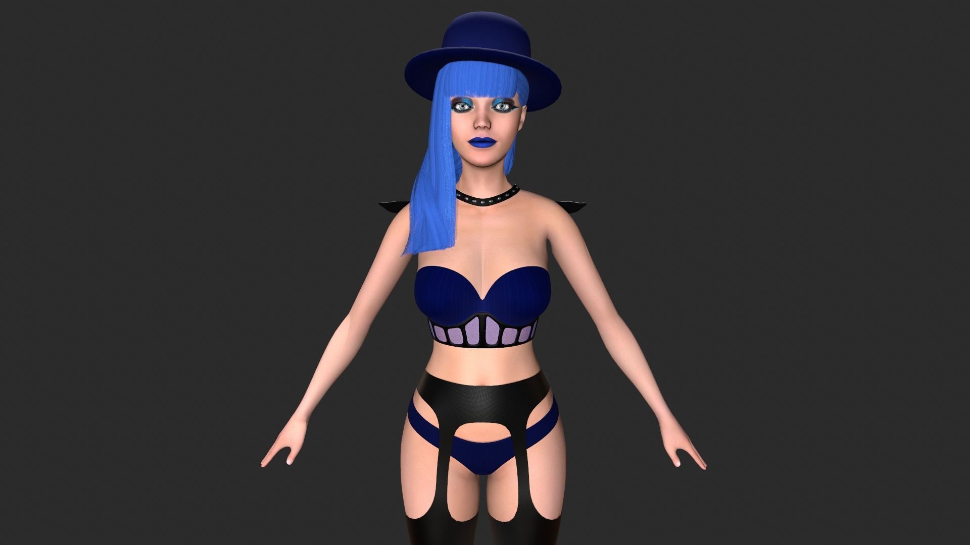 Dark Angel Low-poly 3D model_6