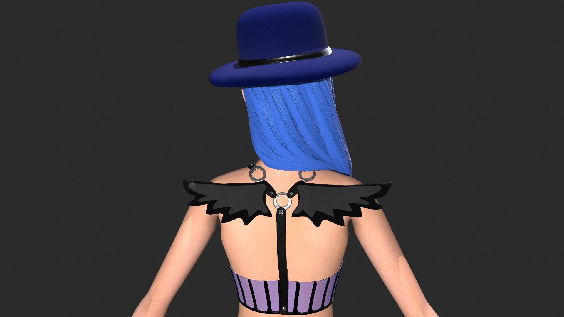 Dark Angel Low-poly 3D model_11