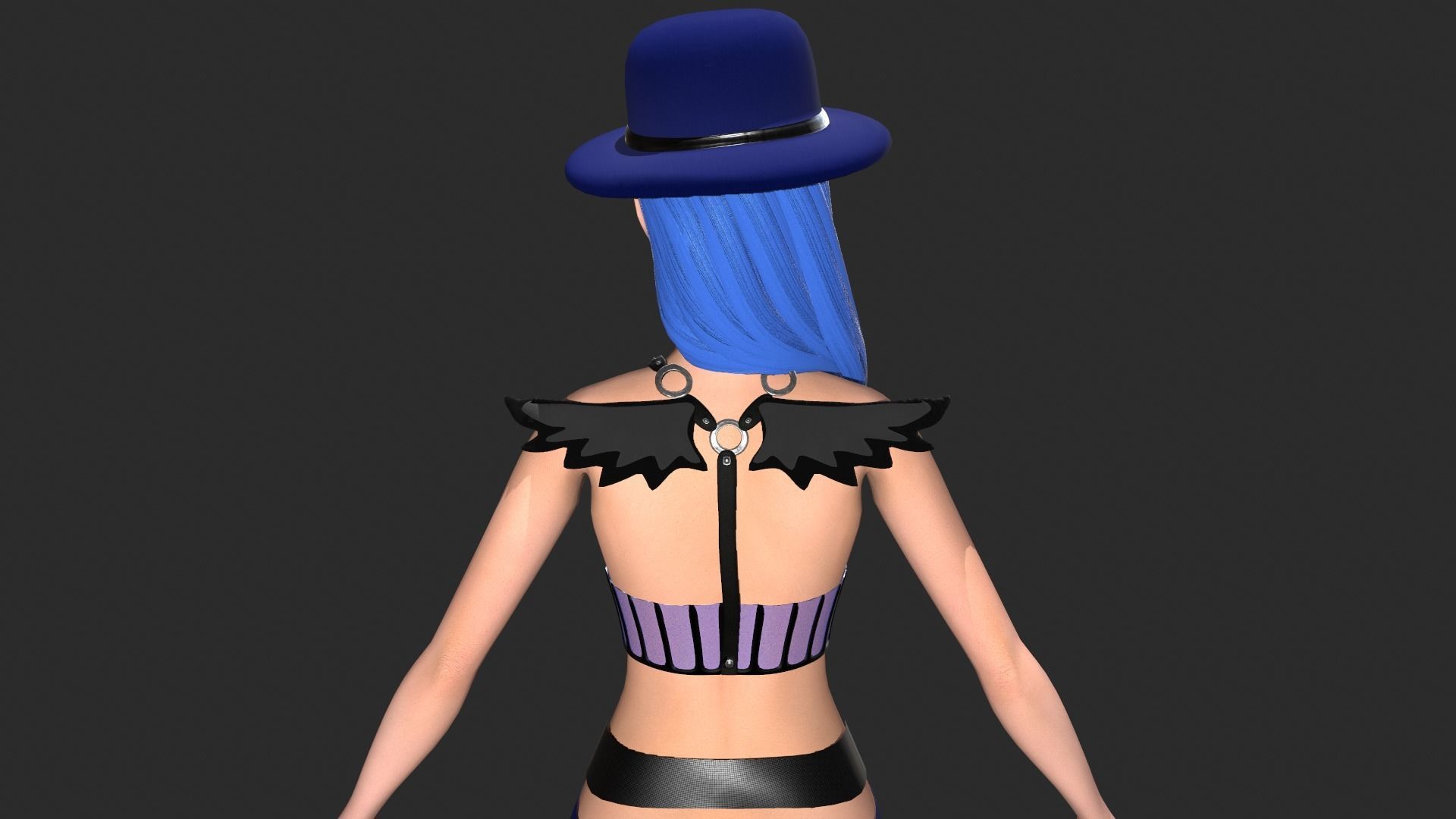 Dark Angel Low-poly 3D model_9