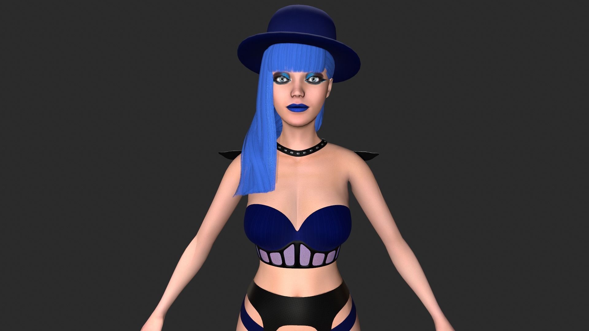 Dark Angel Low-poly 3D model_8