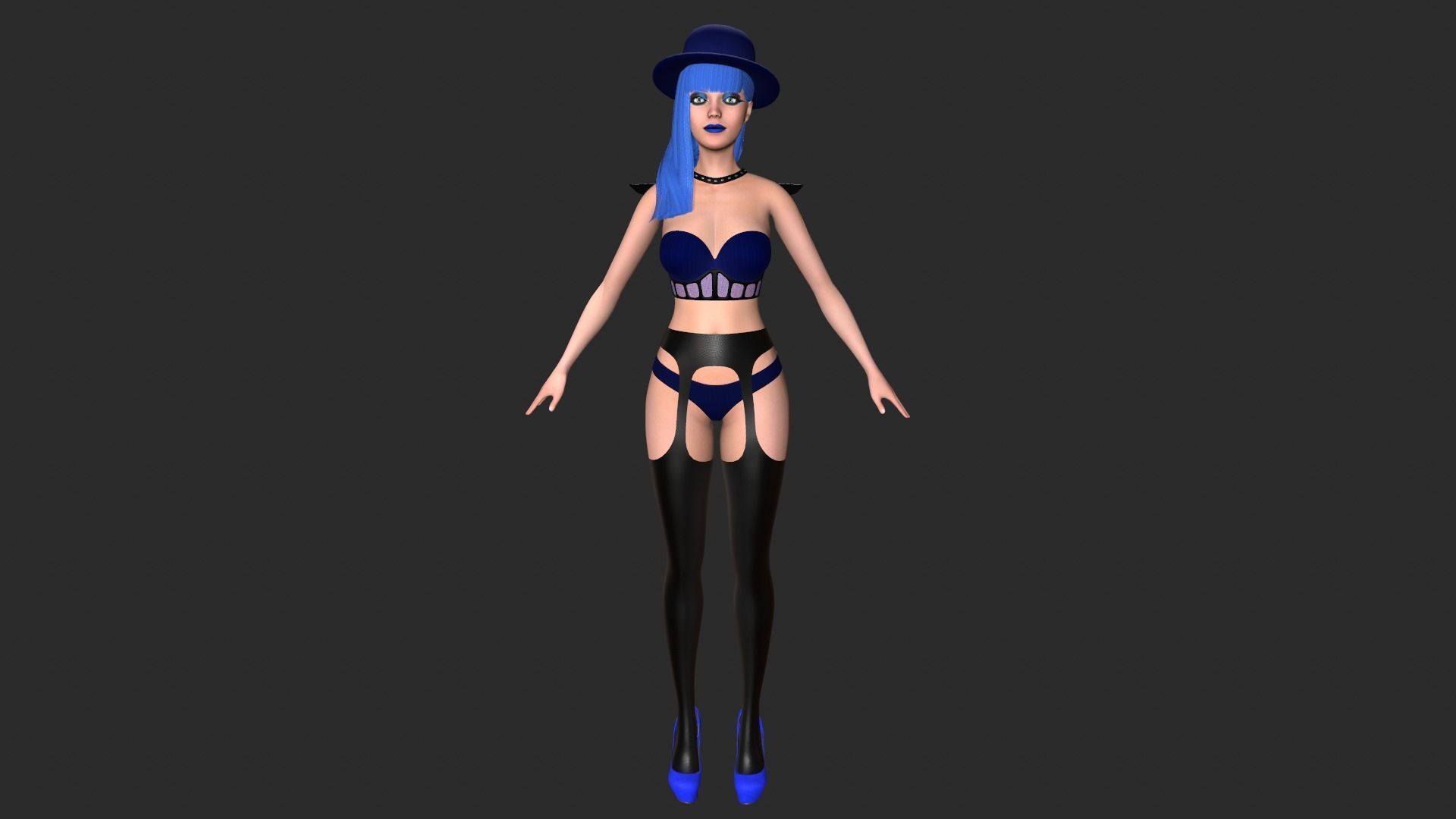 Dark Angel Low-poly 3D model_4