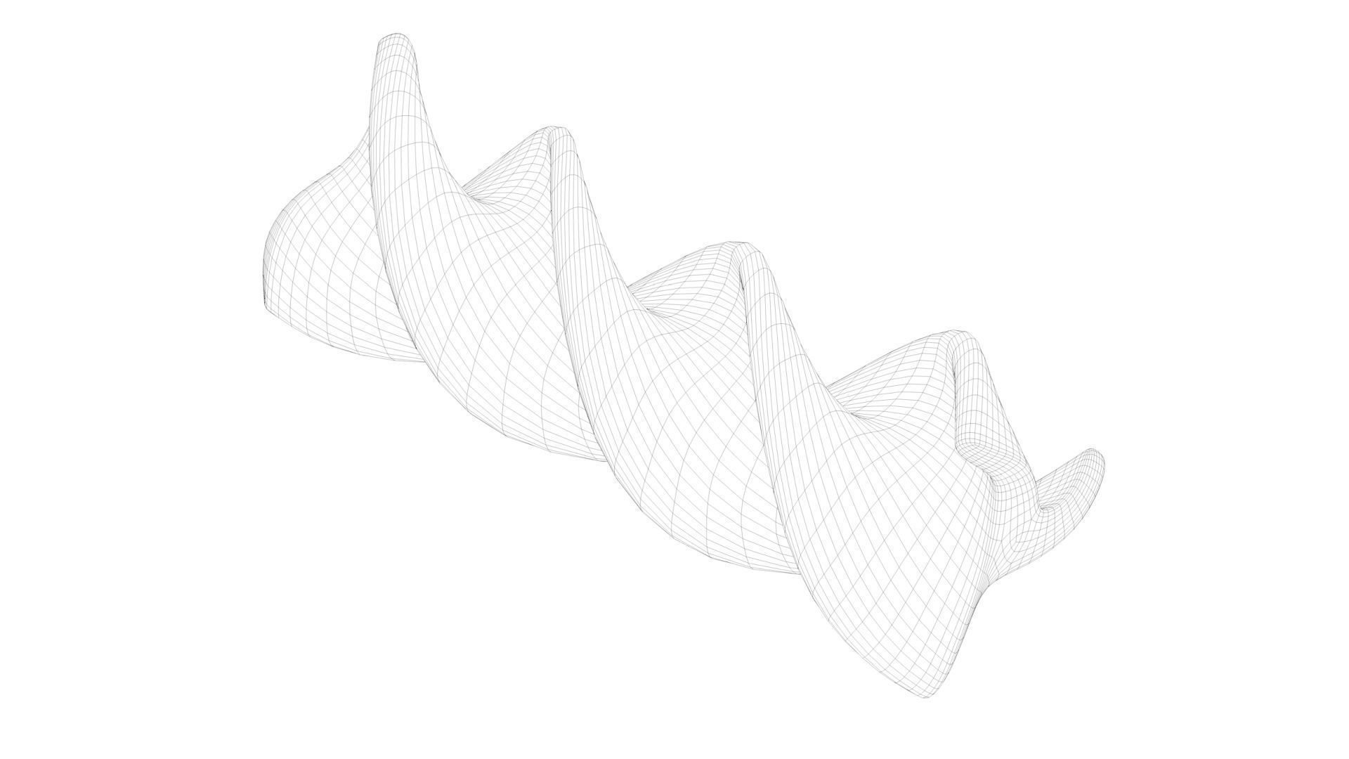 Pasta Fusilli macaroni 3D model_6