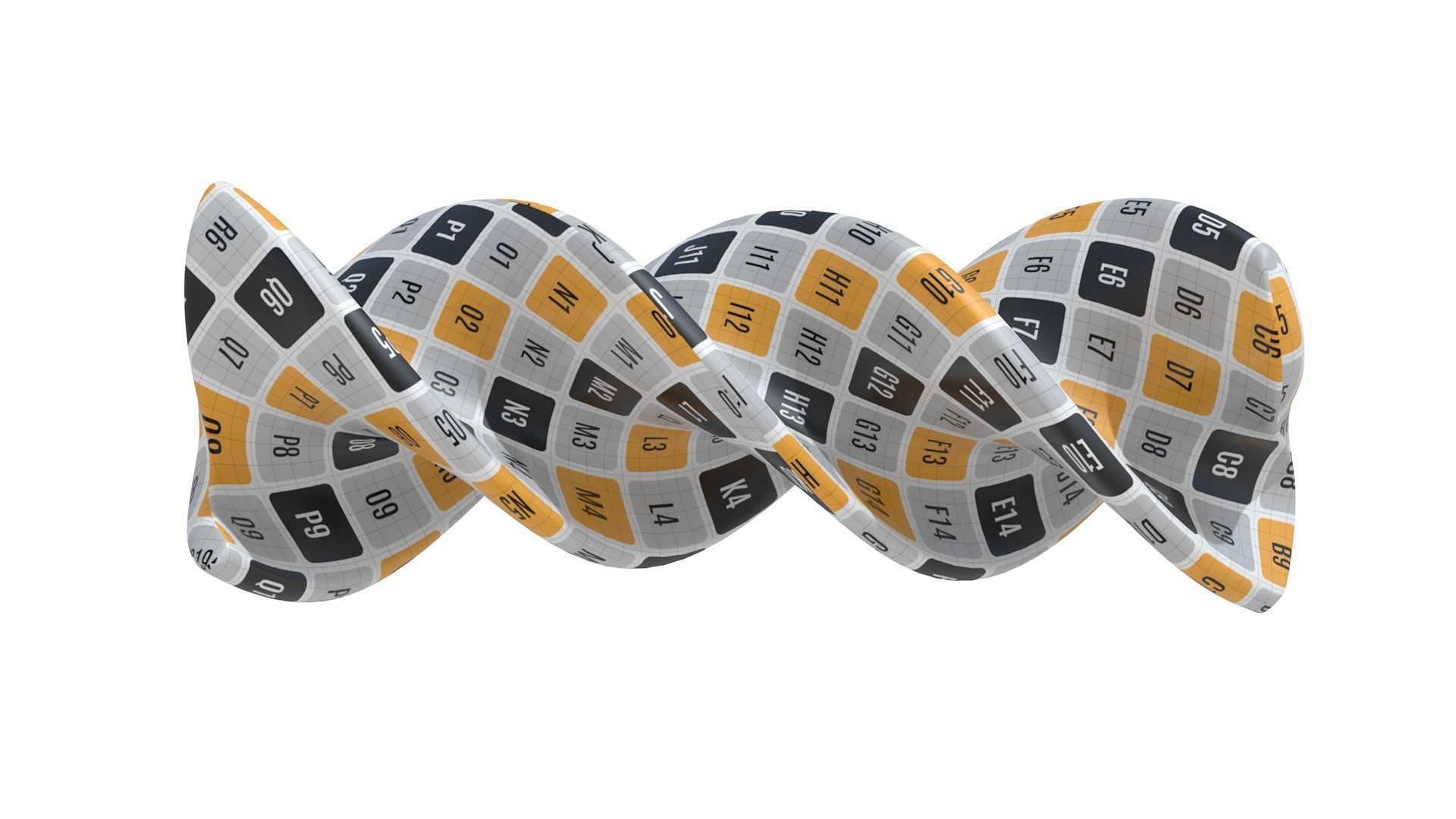 Pasta Fusilli macaroni 3D model_2