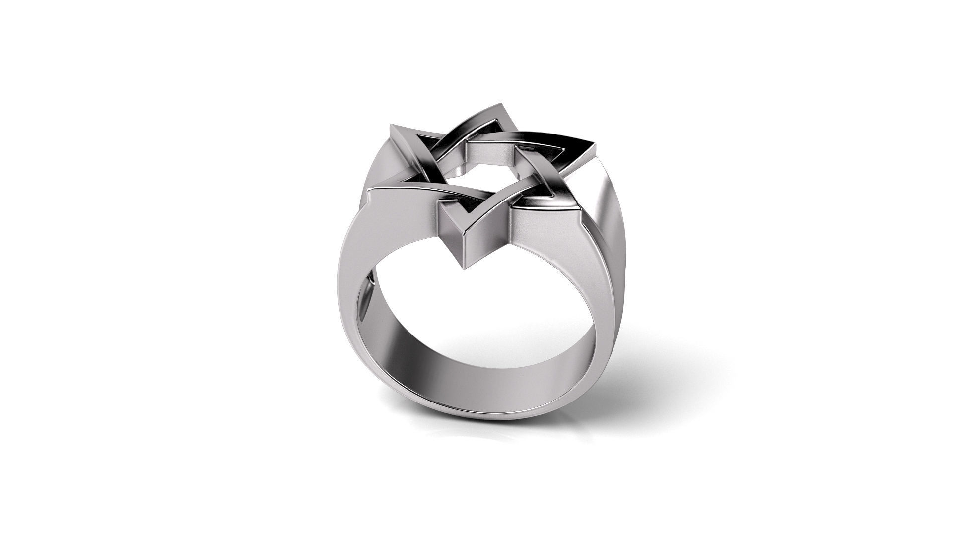 Star Ring 3D print model_3