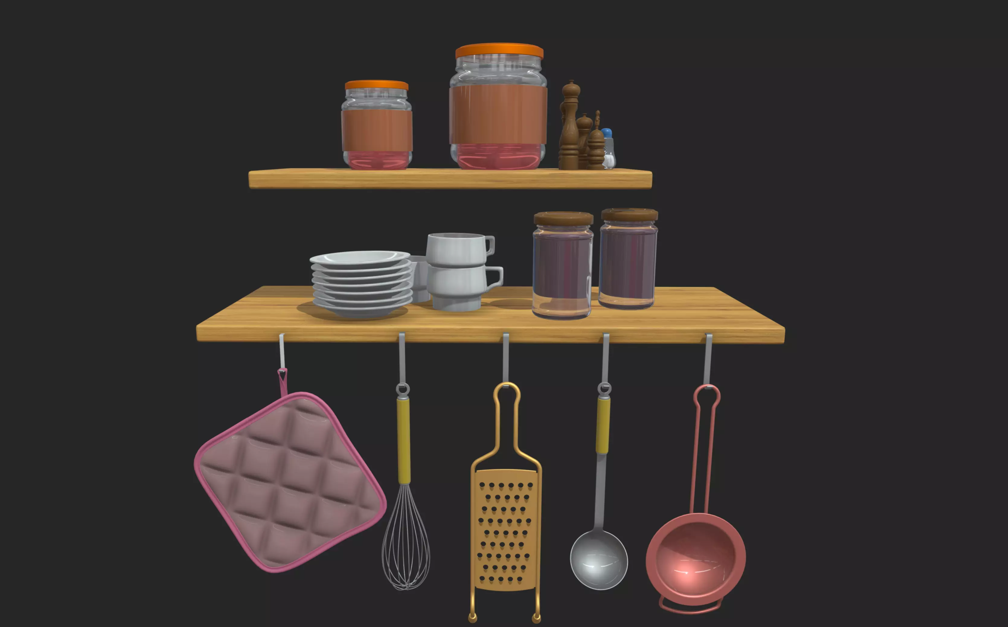 kitchen shelf 3D model