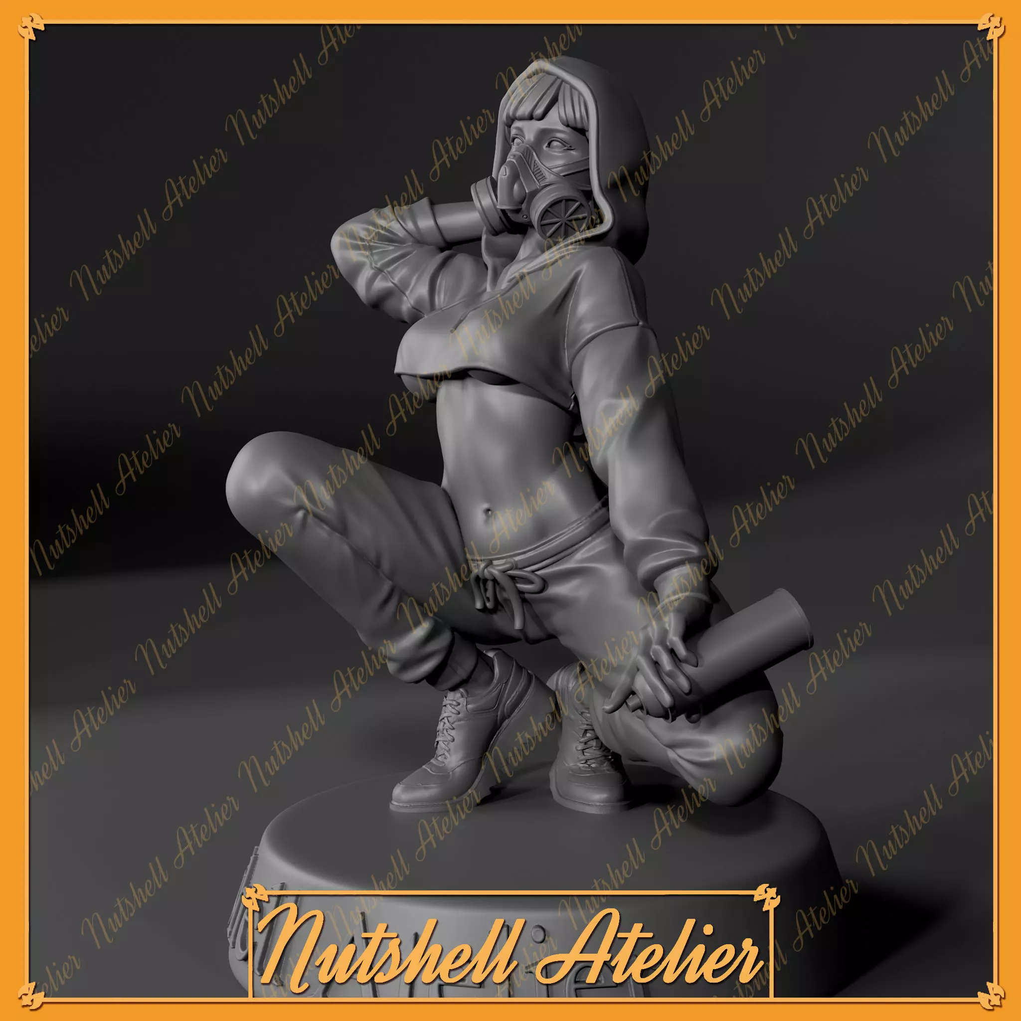 Nutshell Atelier - Graffiti girl - NSFW 3D print model_0