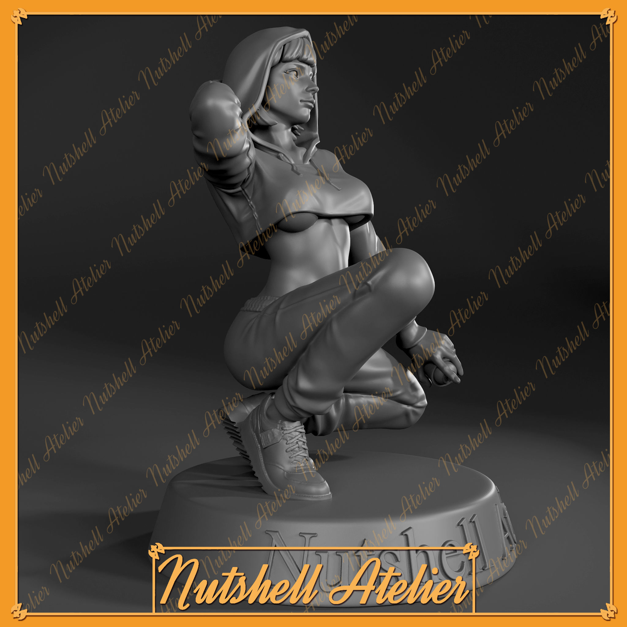 Nutshell Atelier - Graffiti girl - NSFW 3D print model_6