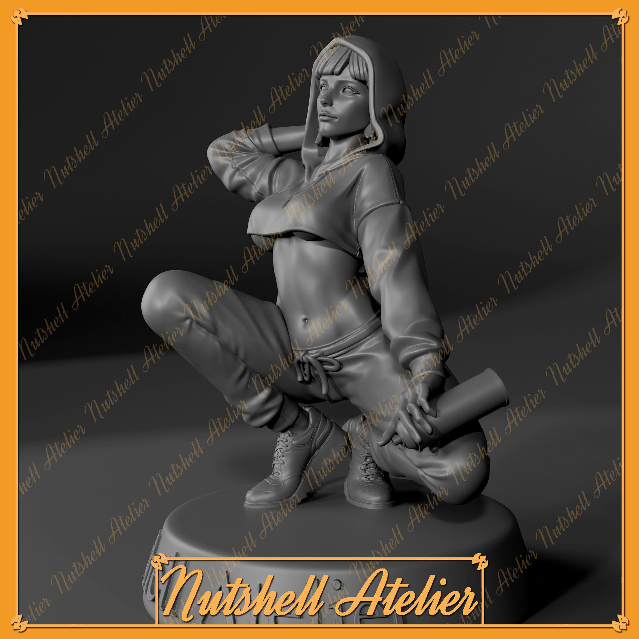 Nutshell Atelier - Graffiti girl - NSFW 3D print model_1