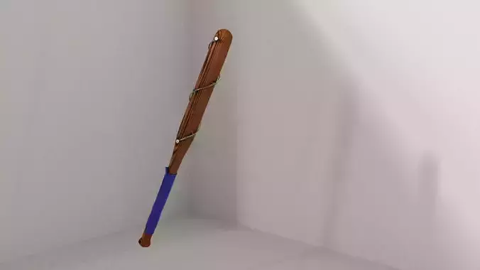 Baseball bat with barbed wire Free 3D model