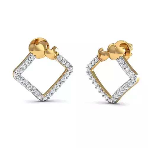 Women Earrings 3dm STL FBX OBJ Render Details