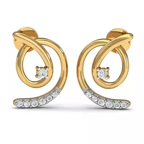 Women Earrings 3dm STL FBX OBJ Render Details