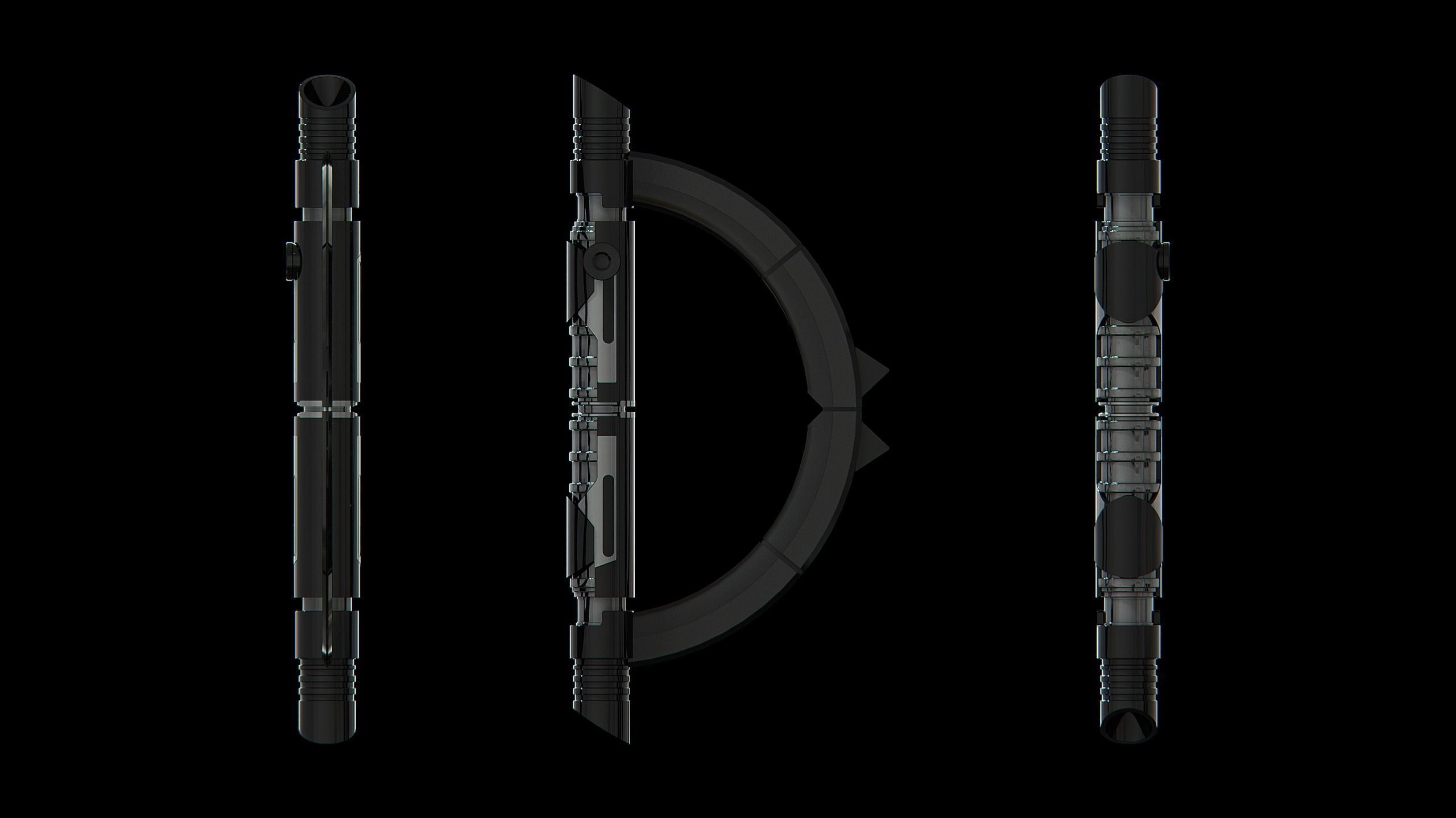 Reva Third sister Inquisitor lightsaber Kenobi - Star Wars 3D model_1