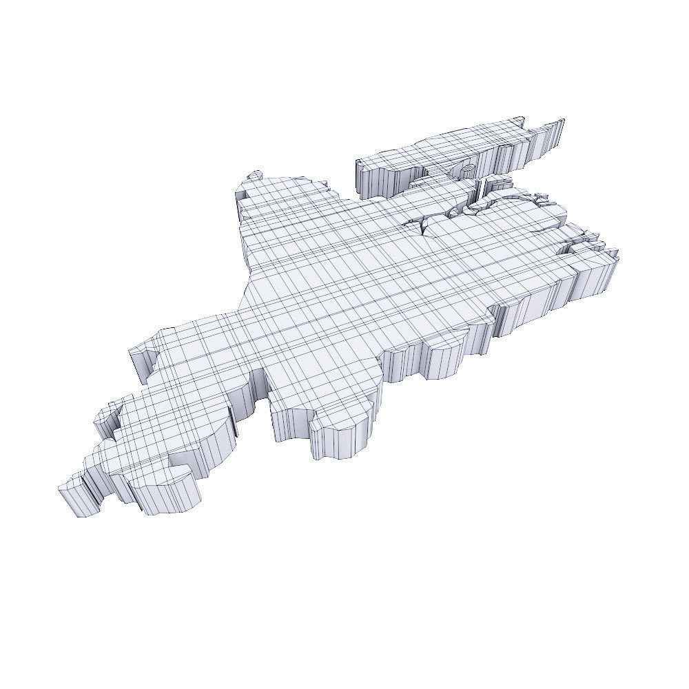 Bangladesh map 3d model  Low-poly 3D model_4