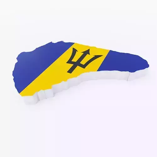 Barbados map 3d model 