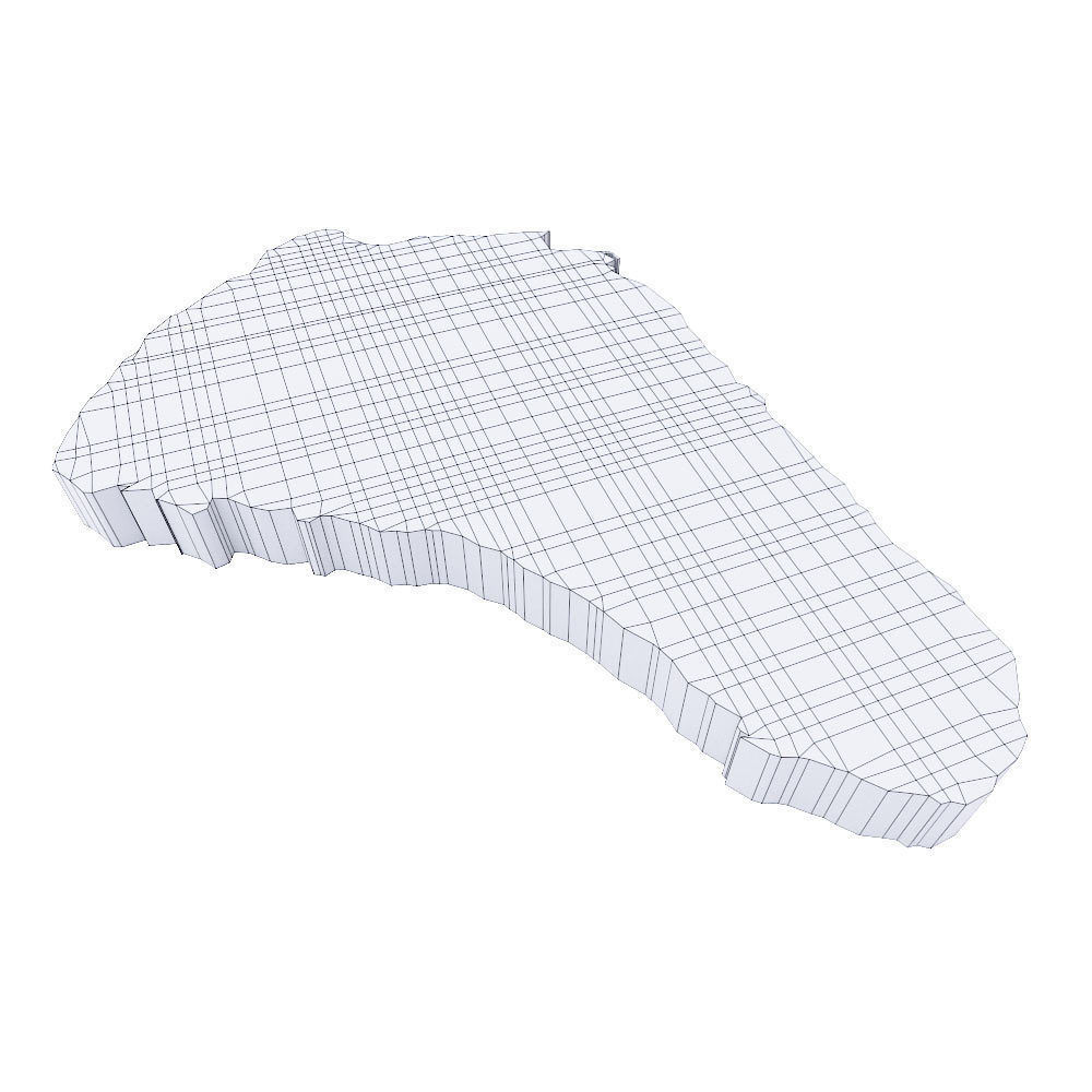 Barbados map 3d model  Low-poly 3D model_4